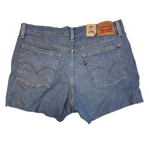 Levi's Hypersoft High-Rise Denim Jeans Cutoff Shorts Size 14/W32 NWT - Picture 2 of 11